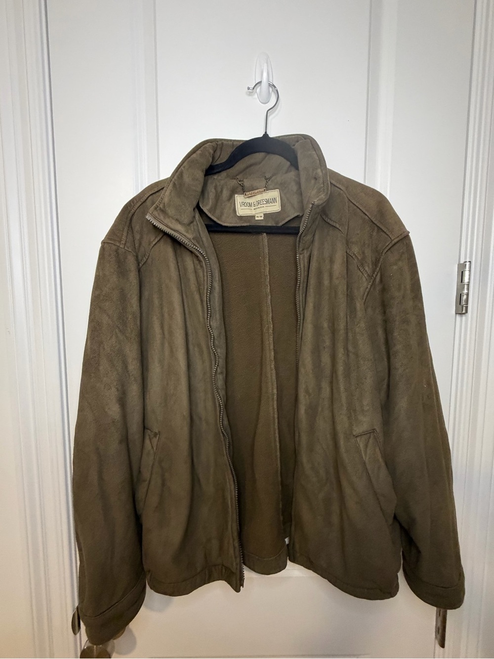 Vroom and Dreesmann Men's Tan Brown Faux Suede Jacket